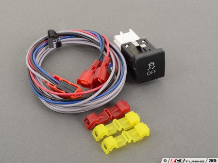 ES#2660876 - 003208ECS01KT - Traction Control Button Retrofit Kit - Without Keyless Start - Take control of your launch with this convenient kit. For vehicles with factory button blank arrangement. - ECS - Volkswagen
