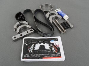 ES#3219340 - ms100135KT -  APR Supercharger Drive Pulley Upgrade Kit - A healthy bump in horsepower and torque across the entire RPM range - Includes APR drive pulley, APR installation tool, and correct length drive belt - APR - Audi Porsche