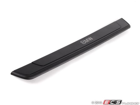 ES#122583 - 51477016654 - Door Sill Trim - Right - Black plastic trim featuring the BMW insignia  - Genuine BMW - BMW