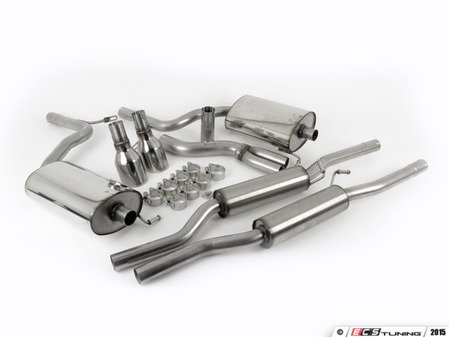 ES#2917843 - SSXAU517 - B7 A4 2.0T Cat-Back Exhaust System - Resonated - 2.5" stainless steel with dual GT 100mm polished tips - Milltek Sport - Audi