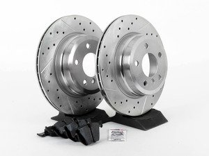ES#2863990 - HK4511.458Z - Rear Sector 27 Performance Rotor & Pad Kit - (NO LONGER AVAILABLE) - Featuring Hawk Sector 27 cross drilled and slotted rotors with Performance Ceramic brake pads - Hawk - 