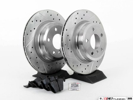 ES#2863990 - HK4511.458Z - Rear Sector 27 Performance Rotor & Pad Kit - (NO LONGER AVAILABLE) - Featuring Hawk Sector 27 cross drilled and slotted rotors with Performance Ceramic brake pads - Hawk - 