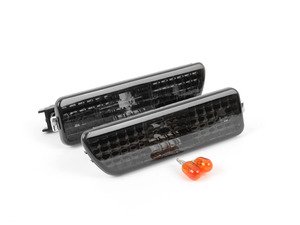 ES#4853 - 1j0998000 - Smooth Style Bumper Side Marker Set - Smoked - (NO LONGER AVAILABLE) - Smoked side markers with jeweled lenses - ECS - 