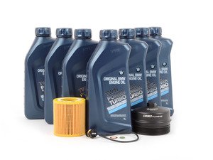 ES#2918838 - 11427566327KT5 - Genuine BMW Oil Change Kit / Inspection I - Includes seven quarts of BMW synthetic engine oil, Mann oil filter and ECS magnetic drain plug for superior engine protection - plus ECS Billet Aluminum Oil Filter Cap to prevent damaged threads or rounded heads! - Assembled By ECS - BMW