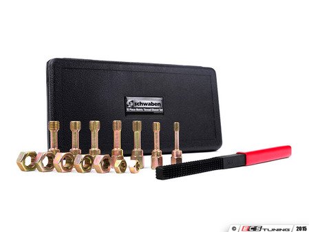 ES#2748798 - 006258SCH01A - 15 Piece Metric Thread Chaser Set - Kit contains 7 metric re-threader dies, 7 metric re-threader taps and a metric thread file. - Schwaben - Audi BMW Volkswagen Mercedes Benz MINI Porsche