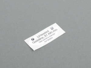 ES#184847 - 71212122367 - 91 OCT FUEL CAP LABE - Genuine BMW - BMW