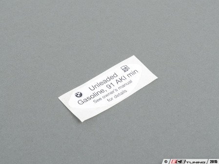 ES#184847 - 71212122367 - 91 OCT FUEL CAP LABE - Genuine BMW - BMW