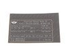 ES#207447 - 71222758020 - Exhaust Emissions Label Sticker - Priced Each - Replace your worn or lost sticker - Genuine MINI - MINI