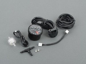 ES#2535264 - 00965ECS01A -  ECS 52mm Color-Match Electronic Boost Gauge - Red Needle / Blue Back Light - (NO LONGER AVAILABLE) - Color matched VW boost gauge displays 30in Hg/30 PSI - ECS - 