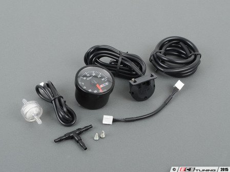 ES#2535264 - 00965ECS01A -  ECS 52mm Color-Match Electronic Boost Gauge - Red Needle / Blue Back Light - (NO LONGER AVAILABLE) - Color matched VW boost gauge displays 30in Hg/30 PSI - ECS - 