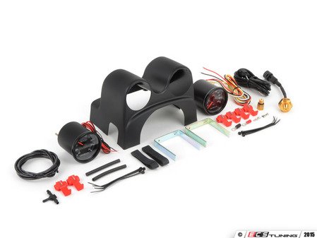 ES#8434 - 1j0898002 - Dual Indigo Gauge & Pod Kit - Steering column pod, 0-30psi boost & oil pressure gauges - New South Performance - Volkswagen
