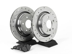 ES#2864040 - HK4721.227B -  Rear Sector 27 Performance Rotor & Pad Kit - (NO LONGER AVAILABLE) - Featuring Hawk Sector 27 cross drilled and slotted rotors with HPS 5.0 brake pads - Hawk - 