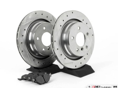 ES#2864040 - HK4721.227B -  Rear Sector 27 Performance Rotor & Pad Kit - (NO LONGER AVAILABLE) - Featuring Hawk Sector 27 cross drilled and slotted rotors with HPS 5.0 brake pads - Hawk - 