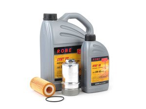 ES#2951302 - 21063-538-033KT - Oil Service Kit - With Polished Billet Aluminum Oil Filter Housing  - Includes HighTec Synt RS Engine Oil (5W-40), Genuine Oil Filter and an ECS billet filter housing - Assembled By ECS - Audi