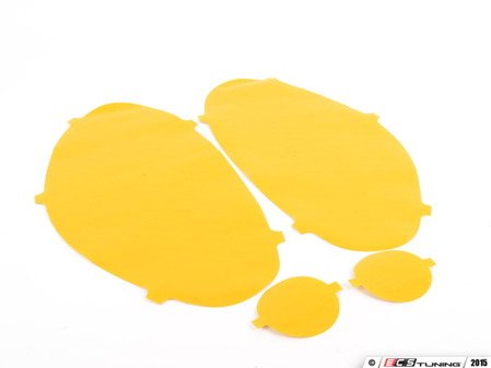 ES#2738594 - P018-Y - Headlight Protection Film - Yellow  - Pre-cut covers will protect your vehicle's headlights and fog lights - Lamin-X - Porsche