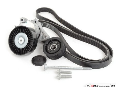 ES#2770317 - 01199797921KT9 - Accessory Belt Kit - Level 2 - Includes Belt Tensioner, Idler Pulley, Belt, And Hardware - Assembled By ECS - Mercedes Benz