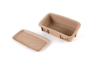 ES#261094 - 1J0896329C - Arm Rest Delete Kit With Rubber Storage Insert - Light Beige - (NO LONGER AVAILABLE) - Fills the gap where your arm rest used to be - Genuine Volkswagen Audi - 