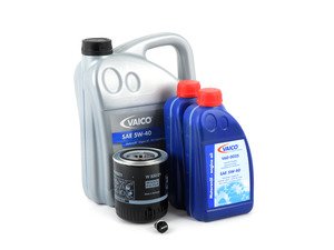 ES#2785365 - V630VOILKT2 - Oil Service Kit - With ECS Magnetic Drain Plug - Includes Mann oil filter and Vaico 5w-40 oil - Assembled By ECS - Volkswagen