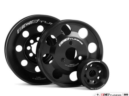 ES#3083 - V630VLWPS-BLK -  Lightweight Pulley Set - Black - (NO LONGER AVAILABLE) - NOT an under drive pulley kit, reduces rotational mass of stock pulley system. - ECS - 
