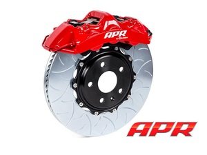ES#2951860 - ABB0001 - APR By Brembo GT Front Big Brake Kit - 2 Piece Type 3 Slotted Rotors (355x32) - (NO LONGER AVAILABLE) - Featuring Red 6 piston calipers, stainless brake lines and Brembo Sport brake pads - APR - 
