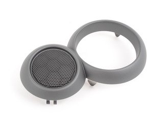 ES#103176 - 51419124127 - Left Cover For Door Opener / Speaker Grille - Gun Metal Gray - Mounts to the speaker and handle surround - Genuine MINI - MINI