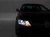 ES#3220801 - PR0JHVJ11-DRL-BK - OE Style Projector Headlight Set - Black - Features LED DRLs and dual-projectors in blacked-out housings - Spyder - Volkswagen