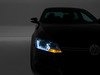 ES#3220801 - PR0JHVJ11-DRL-BK - OE Style Projector Headlight Set - Black - Features LED DRLs and dual-projectors in blacked-out housings - Spyder - Volkswagen