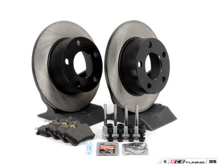 ES#1899342 - 8e0698020 - Rear Brake Service Kit - Includes OP Parts Rotors & Vaico pads - Assembled By ECS - Volkswagen
