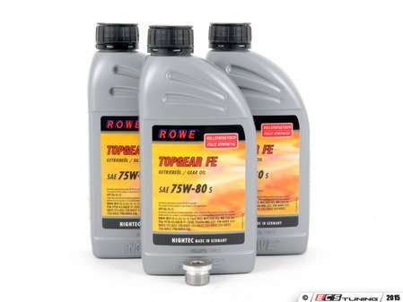 ES#2855473 - G052527A2KT1 -  Manual Transmission Fluid Service Kit - Featuring 3 liters of ROWE 75W-80 fluid and a drain plug to service your transmission. M22x1.5 - Assembled By ECS - Volkswagen