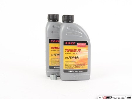 ES#2952061 - G052527A2KT8 - Manual Transmission Service Kit - Featuring 2 liters of ROWE 70W-80 fluid and a drain plug to service your transmission - Assembled By ECS - Volkswagen