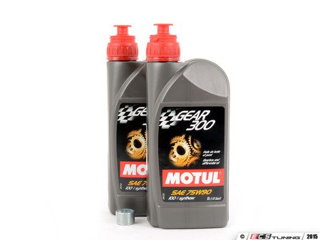 ES#2952062 - G052527A2KT9 - Manual Transmission Service Kit - Featuring 2 liters of full synthetic Motul 75W-90 fluid and a drain plug to service your transmission - Assembled By ECS - Volkswagen