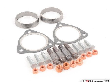 ES#2804329 - 11627830668KT2 - Exhaust Center Pipe Installation Kit - Front - Includes all gaskets and hardware needed to install the front portion of the center exhaust section - Assembled By ECS - BMW
