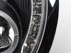 ES#2863421 - PR0-YD-MC02-DRL- - Projector Blackout LED DRL Headlights - Pair PRO-YD-MC02-DRL-BK
 - Chrome ring and black housing headlight set! - Spyder - MINI