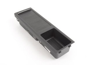 ES#83030 - 51167038323 - E46 Center Console Storage - Schwarz - (NO LONGER AVAILABLE) - Replaces the center cup holder with a convenient storage compartment - Genuine BMW - 