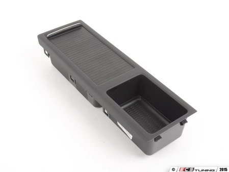 ES#83030 - 51167038323 - E46 Center Console Storage - Schwarz - (NO LONGER AVAILABLE) - Replaces the center cup holder with a convenient storage compartment - Genuine BMW - 