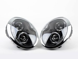 ES#2863421 - PR0-YD-MC02-DRL- - Projector Blackout LED DRL Headlights - Pair PRO-YD-MC02-DRL-BK
 - Chrome ring and black housing headlight set! - Spyder - MINI