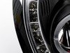 ES#2863421 - PR0-YD-MC02-DRL- - Projector Blackout LED DRL Headlights - Pair PRO-YD-MC02-DRL-BK
 - Chrome ring and black housing headlight set! - Spyder - MINI