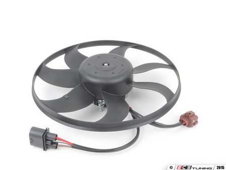 ES#2814451 - 1K0959455DT - Primary Fan Assembly - 360mm (Red 2-Pin Connector Housing) - Larger of the two fans found behind the radiator - Hamburg Tech - Audi Volkswagen