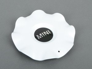 ES#2136477 - 36109804381 - Hub Cap With MINI Logo White For R126 Wheel - Priced Each - Needed with new wheels or for lost caps - Genuine MINI - MINI