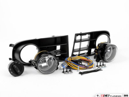 ES#240968 - 1k0998009 - Fog Light Conversion Kit - 3 Bar Grille - Complete fog light installation kit for your MKV Rabbit - Includes bulbs and headlight switch - Assembled By ECS - Volkswagen