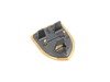 ES#2804404 - 95555960002 - Porsche Hood Crest  - Hood Emblem with Mounting Base Plate - Genuine Porsche - Porsche