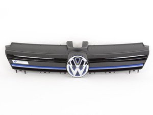 ES#2796735 - 5GE853651CYR - e-Golf Grille - With Blue Strip - Gloss black bar with "Ultramarine" strip and "VW" and "e-Golf" badges - Genuine Volkswagen Audi - Volkswagen