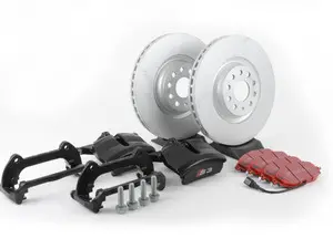 Front Big Brake Kit - Stage 2 - Black Calipers - Plain Rotors (340x30)