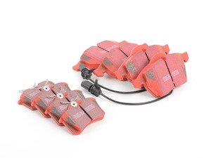 ES#2918514 - DP31114CKT1 - Front & Rear RedStuff Brake Pad Kit - High performance street pad featuring Kevlar technology, includes front and rear pads - EBC - Audi Volkswagen