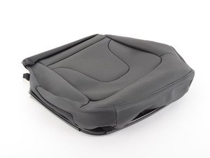 ES#517380 - 8K0881405AHQJH - Front Lower Seat Cover - Sabre (Black) - Left - Replace your worn seat cover with this leatherette covering - Genuine Volkswagen Audi - Audi