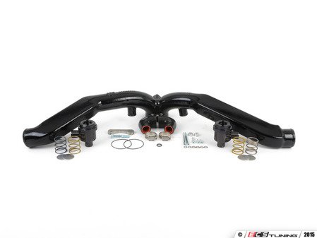 ES#618 - APRBP007P-B - Bi-Pipe Kit - With Forge 007 Diverter Valves (Black) - (NO LONGER AVAILABLE) - Bolt in replacement for troublesome throttle body boot - Assembled By ECS - 