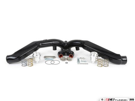 ES#620 - APRBP007P - Bi-Pipe Kit - With Forge 007 Diverter Valves (Polished) - (NO LONGER AVAILABLE) - Bolt in replacement for troublesome throttle body boot - Assembled By ECS - 