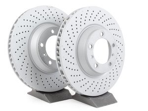 ES#2598732 - 99735140501KT3 - Z-Coated Front Brake Rotors - Pair 13.77" (350mm) - Front axle fitment - Both left and right - Zimmermann - Porsche