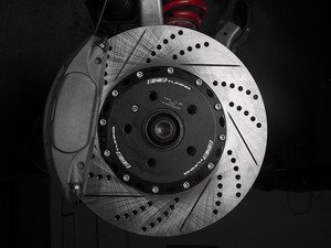 ES#2952038 - 014366ecs01kt -  Front Big Brake Kit - Stage 2 - 2-Piece Cross Drilled & Slotted Rotors (345x30) - Upgrade your brake system to the 4-piston Brembo Q5 calipers - ECS - Audi