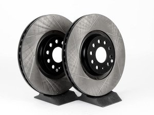 ES#2931660 - 340frsetKT - Slotted SportStop Front Rotors - Pair (340x30) - Reduce the fading, improve your braking - StopTech - Audi Volkswagen